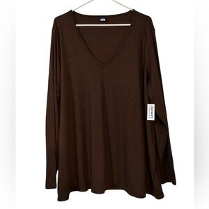 Old Navy Luxe Brown Knit Top